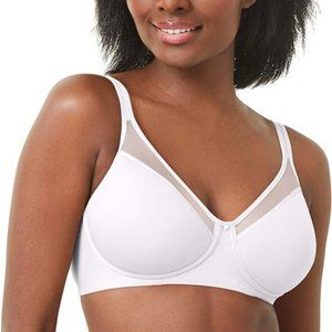 Bali Women's One Smooth U Ultra Lite Spacer Wireless Bra DF3440, White, 38C NWT
